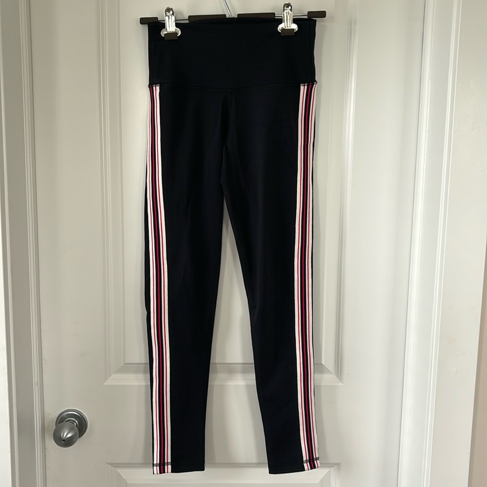 TNA Black Leggings with Stripe